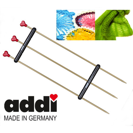 addiNet | 315-2 Crochet fork with 3 knitting needles for crocheting...