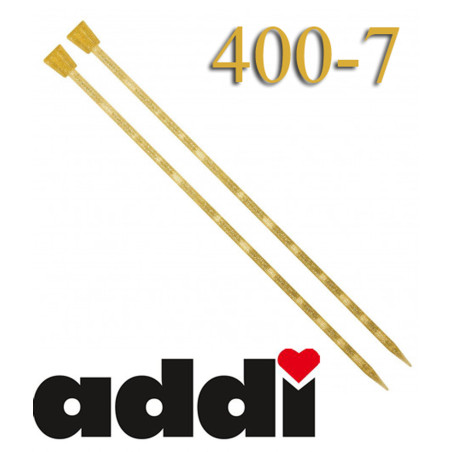 ADDI Knitting needles with gold glitter 40cm - 8.0 mm| 400-7 40cm -...