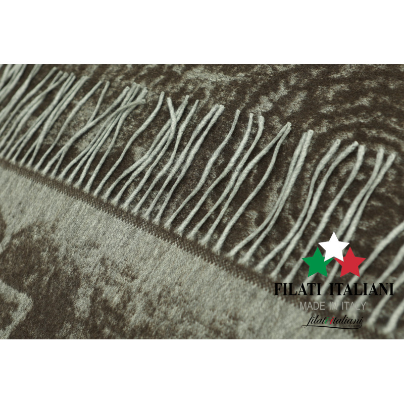 P5006 MARRONE P5006M PLAID LANA DI YAK 100% WY