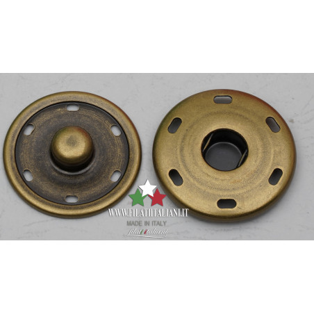 Automatic bottons BRASS Lineato 40 25,41 mm Art. 3053X 40/10 BRASS ...