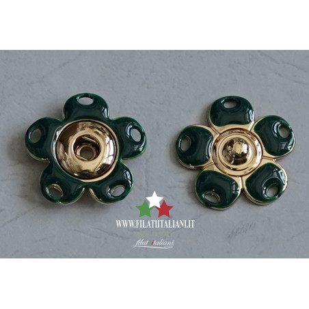 5677X 28/51/425 VERDE BOTTONE AUTOMATICO Lineato 28 17.78 mm