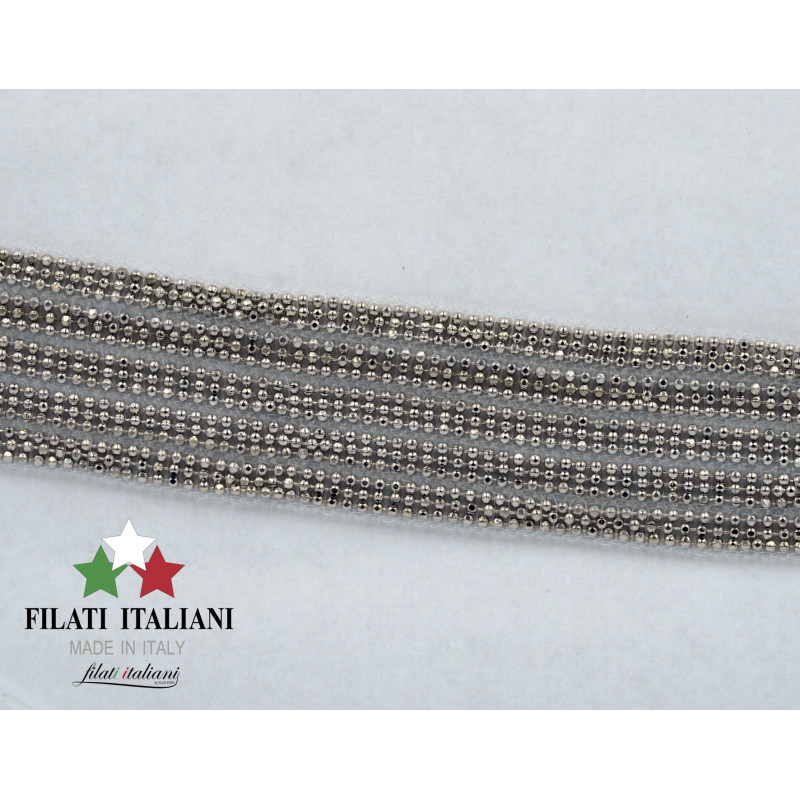 7378 ARGENTO BALL CHAIN KNIT MONILE a 15 fili 49.90 €/m 15-BALL BAL...