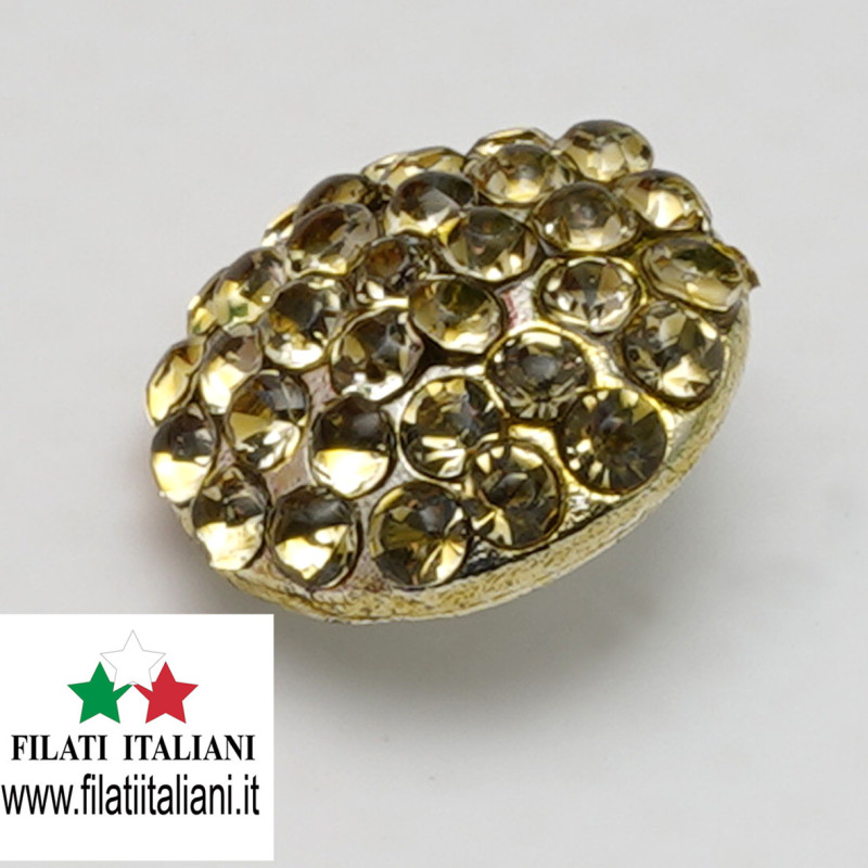 JEWEL BUTTON lin. 22 14 mm Lined  22 14 mm COLOR GOLD MADE IN ITALY