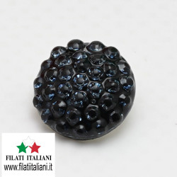 JEWEL BUTTON lin. 22 14 mm Lined  22 14 mm COLOR BLUE MADE IN ITALY