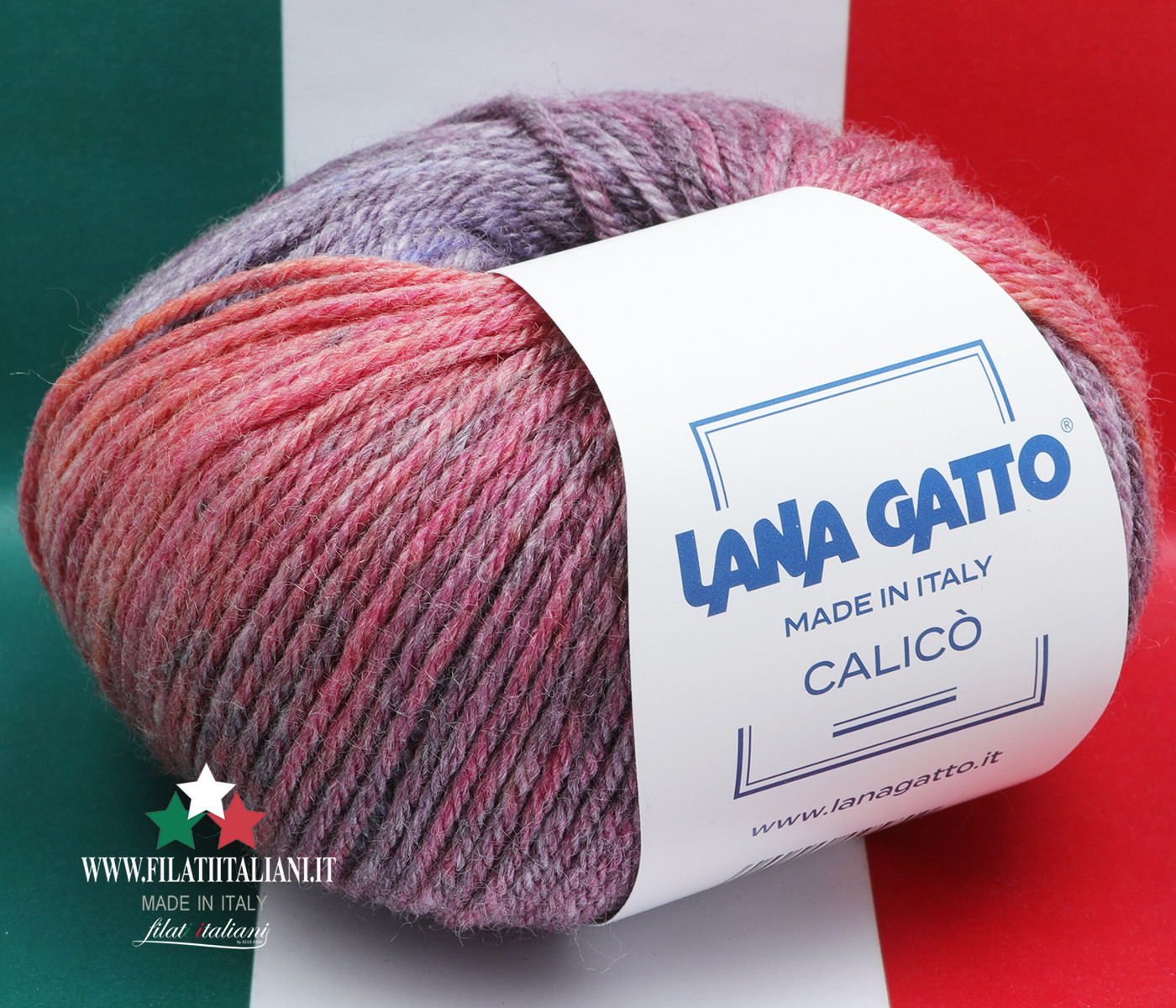 Misto Lana Calicò - Lana Gatto 50% Lana Merino 50% Fibra Acrilica