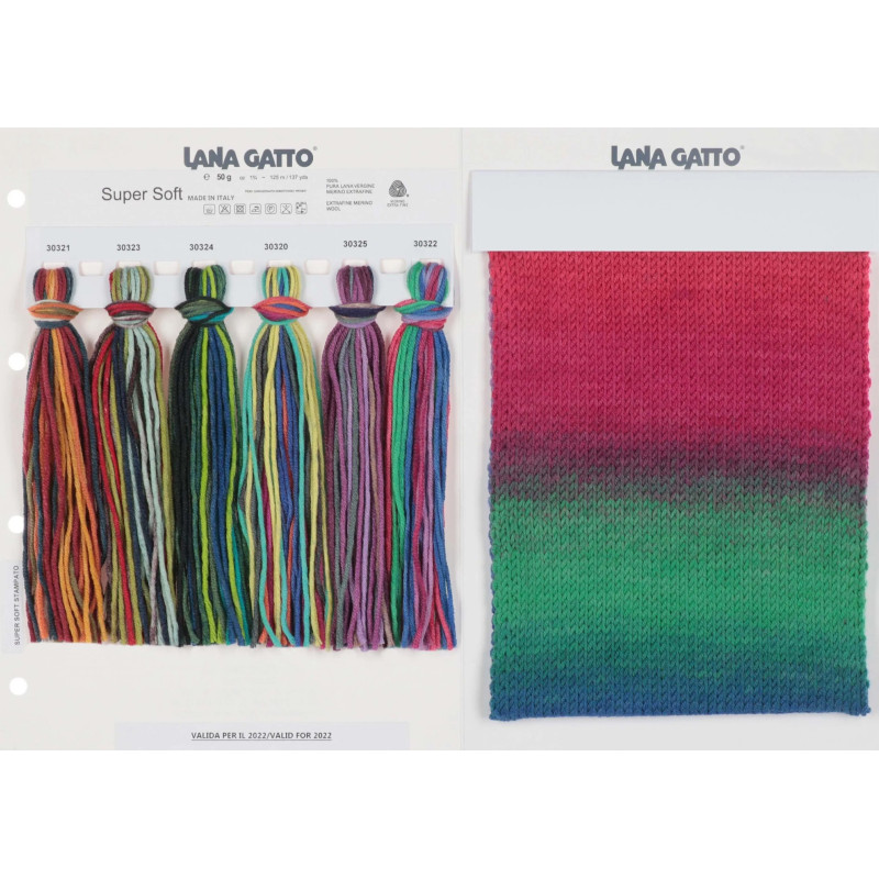 SS 30325 LANA GATTO Super Soft PRINTED Art. SUPER SOFT100% MERINO W...