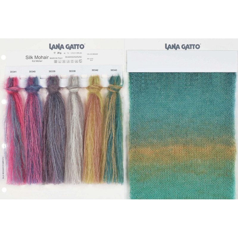 SM 30341 SILK MOHAIR PRINTED LANA GATTO  Art. SILK MOHAIR LANA GATT...