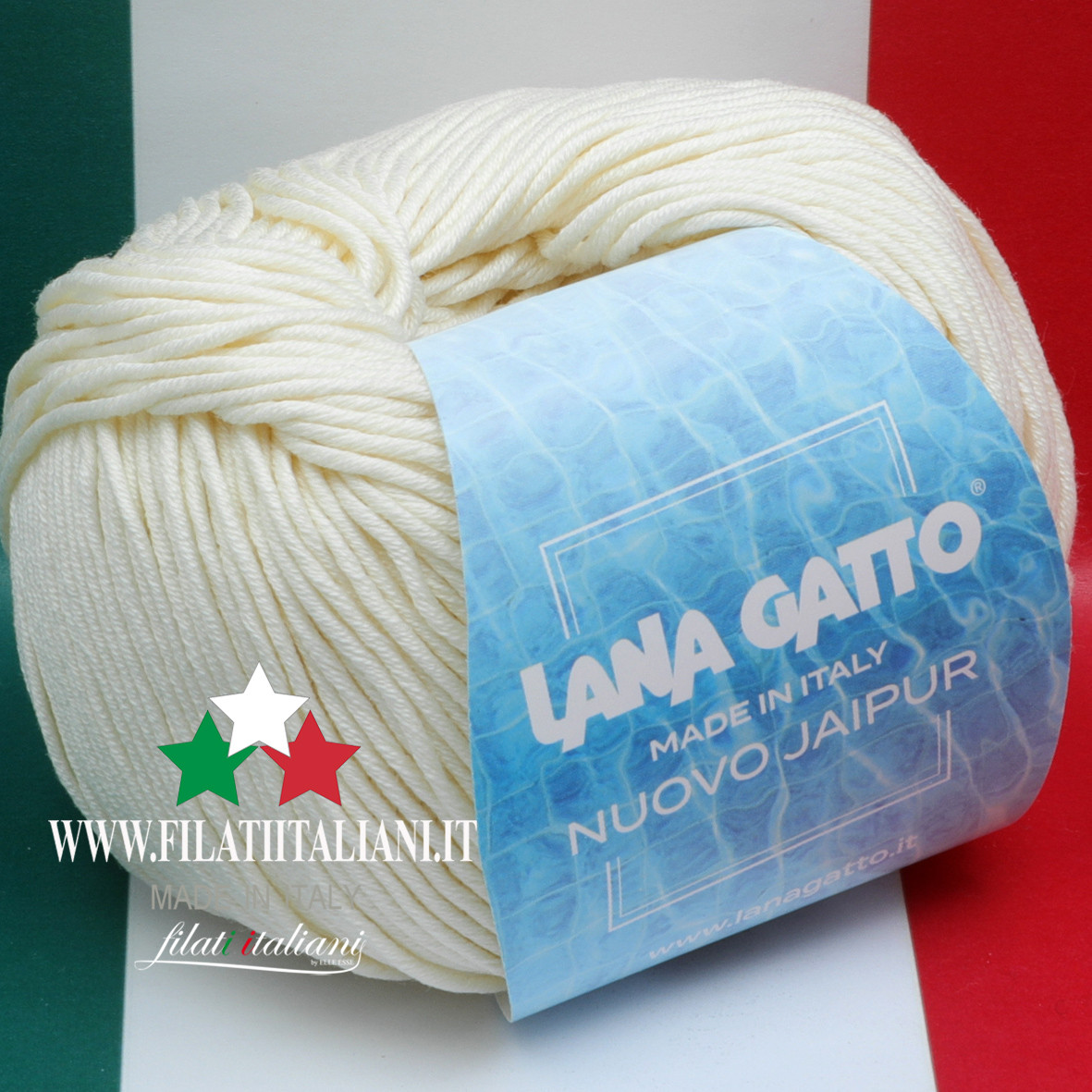 Gomitolo 100% Cotone Makò, Lana Gatto Linea Nuovo Jaipur - Tonalità Az