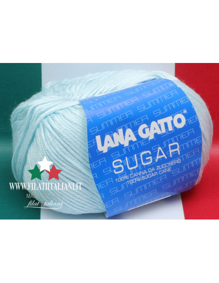 SG 7663 LANA GATTO SUGAR Comp. 100% SUGAR CANE col. 7663 LIGHT BLUE...