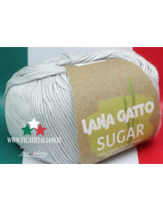 SG 7660  LANA GATTO SUGAR Comp. 100% SUGAR CANE col. 7660 GREY 50gr...