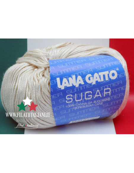 SG 7649 LANA GATTO SUGAR Comp. 100% SUGAR CANE col. 7649 50gr  125m...