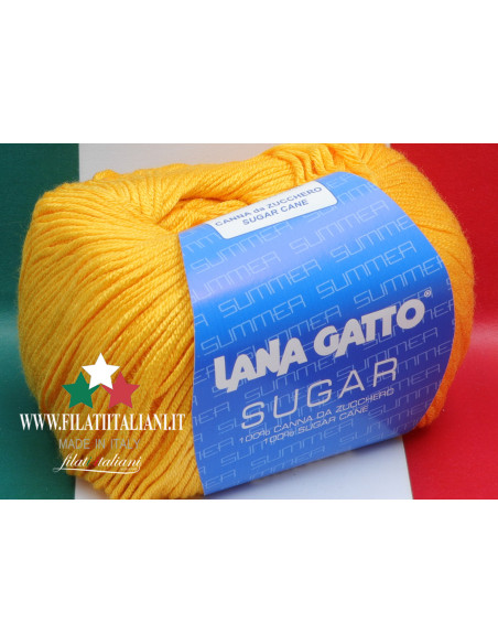 SG 7655 LANA GATTO SUGAR Comp. 100% SUGAR CANE col. 7655 50gr  125m...