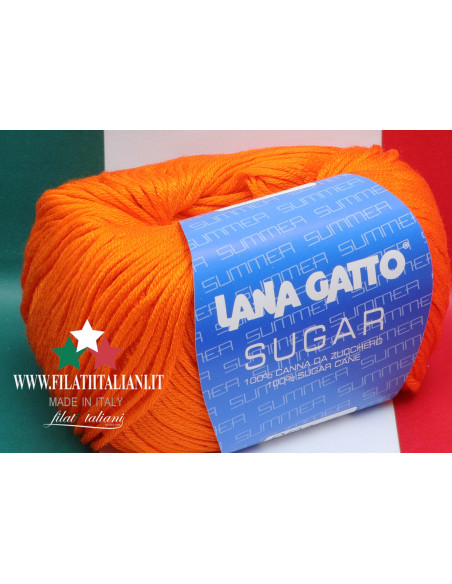 SG 7658 LANA GATTO SUGAR Comp. 100% SUGAR CANE col. 7658 ORANG 50gr...