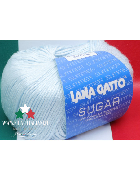 SG 7661 LANA GATTO SUGAR Comp. 100% SUGAR CANE col. 7661 LIGHT BLUE...