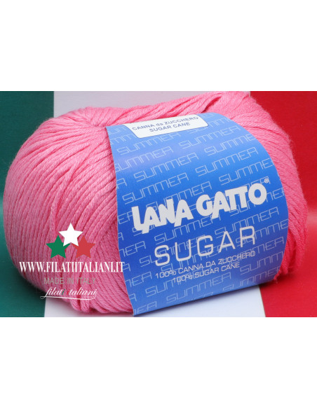 SG 7668 LANA GATTO SUGAR Comp. 100% SUGAR CANE col. 7668 PINK 50gr ...