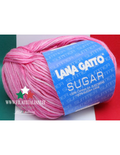 SG 7853 LANA GATTO SUGAR Comp. 100% SUGAR CANE col. 7853 FUXIA 50gr...