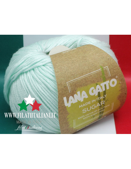 SG 7662 LANA GATTO SUGAR Comp. 100% SUGAR CANE col. 7662 LIGHT GREE...