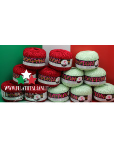 filati italiani Cotone Fiocco. 100% Cotton, 50g (125m) per Uncinetto e  Maglieria (Rosa - 7366)