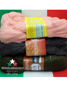 L1064 LOT 6PZ 100% WOOL MERINO LANA GATTO 4,99€/100g LOT 600g Аrt.:...