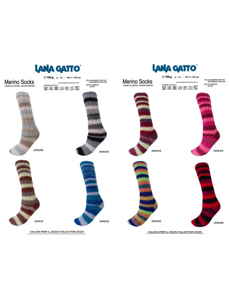 MS 30632 LANA GATTO MERINO SOCKS  Art. MERINO SOCKS PROD. LANA GATT...