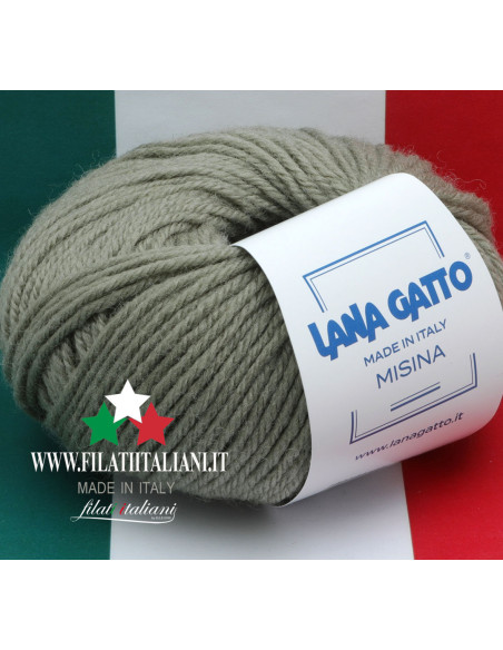 M 13757 LANA GATTO MISINA Art. MISINA100% MERINO WOOL50g - 100m - U...