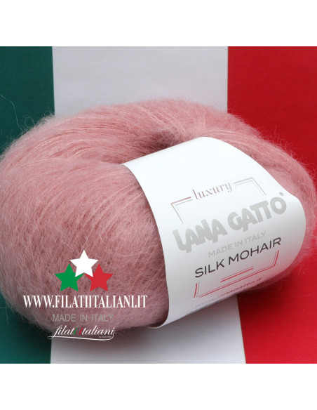 SILK MOHAIR LANA GATTO SM 14393  75% SUPERKID MOHAIR 25% Silk 25 g....