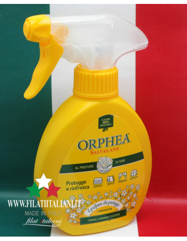 ORPHEA Спрей с Цветочным запахом защищает и освежает ткани.