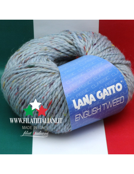 IT 13572 ENGLISH TWEED - LANA GATTO TWEED - WOOLMARK Comp. 95% MERI...