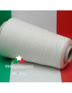 filati italiani Cotone Fiocco. 100% Cotton, 50g (125m) per Uncinetto e  Maglieria (Blu Elettrico - 7634)