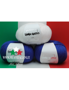 LA6970 LOT 3 pz 150 g LANA GATTO - VIP CASHMERE MERINO WOOL Art. VI...