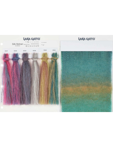 LA7415 LOT 10pz 250g SILK MOHAIR PRINTED LANA GATTO