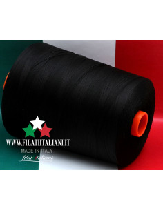 M7349 402/50/2 001 NERO M7349 CUCIRINI TRE STELLE ORO 100% Cotone