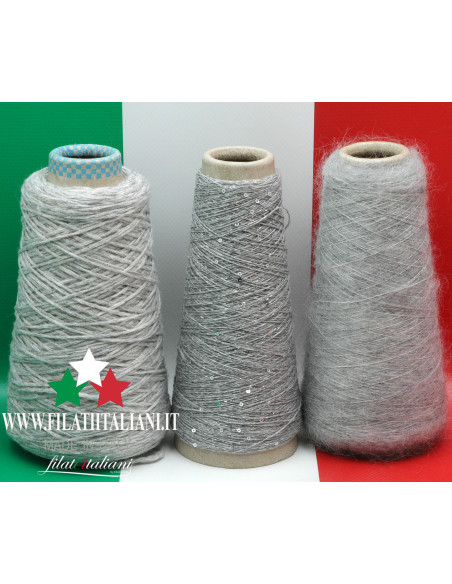 LA7702 LA7702 LOT 3 BOB. PIUMA LUREX + PAILLETTES+ VOLARE 18.99€/100g