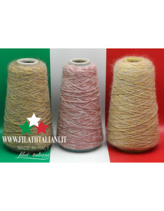 filati italiani Cotone Fiocco. 100% Cotton, 50g (125m) per Uncinetto e  Maglieria (Turchese - 7581)