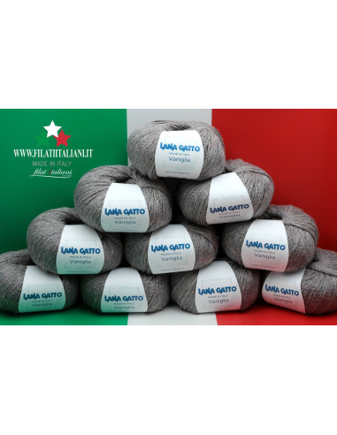 LA7653 LOT 10 PZ 500g  LANA GATTO - VANIGLIA  Art. VANIGLIA 67% COT...