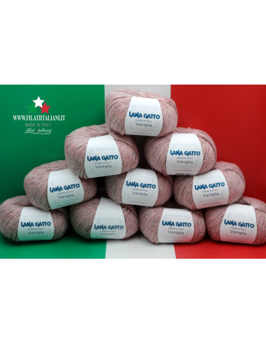 LA7656 LOT 10 PZ 500g  LANA GATTO - VANIGLIA  Art. VANIGLIA 67% COT...