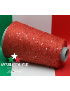 M1752AN ЛЕН ШЕЛК ПАЙЕТКИ  PAILLETTES CARIAGGI DESE 39.99€/100г
