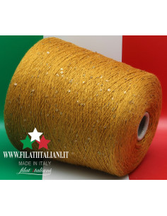 M8252N ЛЕН ШЕЛК ПАЙЕТКИ  PAILLETTES CARIAGGI DESE 39.99€/100г