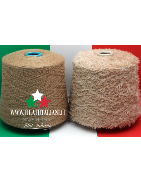 LA8619 LOT 2 bob. MERINO + FANTASY YARN €6.99/100g 1bob.: FURRY FAN...