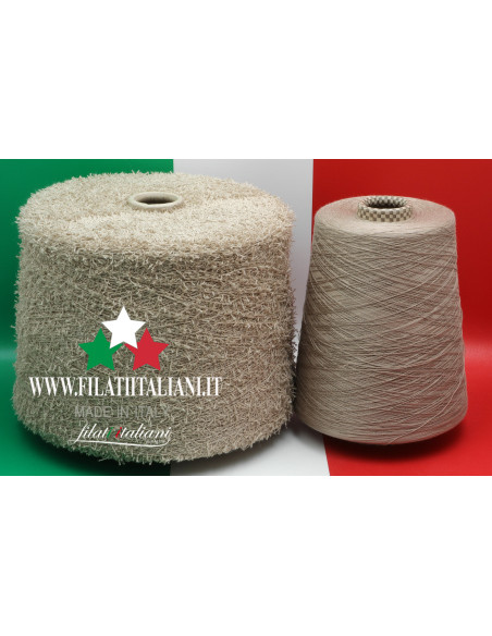 LA8636 LOT 2 bob. FANTASY YARN + COTTON €6.99/100g 1 bob.: Comp.: 7...