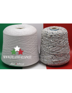 LA6149 LOT 2 bob. BRUSHED ALPACA + SEQUINS  25.99€/100g   1 bob.: P...