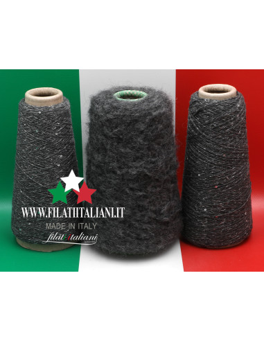 LC6015  LOT  3 bob.  PAILLETTES +  BABY ALPACA  GARZATA  10.99€/100g