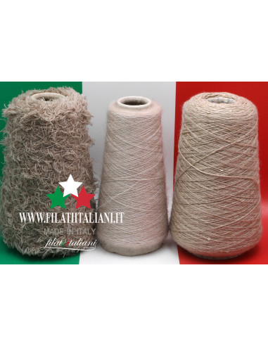 LC6013  LOT 3 Bob. CASHMERE  TAGLIATO  FUR  +  CASHMERE  PAILLETTES + BABY MOHAIR   19.99€/100g