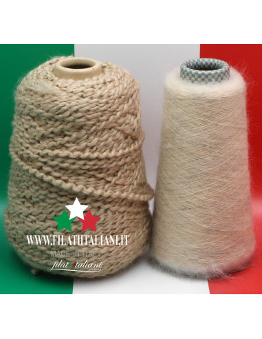 LC6111  LOT   2 bob.  FILATO FANTASIA  +   BABY  MOHAIR  5.99€/100g