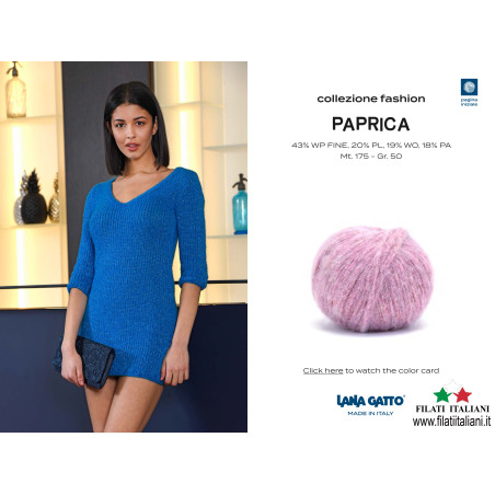 LANA GATTO FASHION COLLECTION  PAPRICA PA 9458 Art. ANICE 43% Alpac...