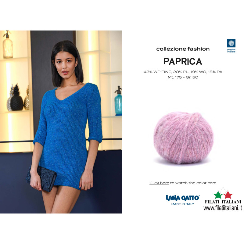 LANA GATTO FASHION COLLECTION - PAPRICA PA 9455 Art. ANICE 43% Alpa...