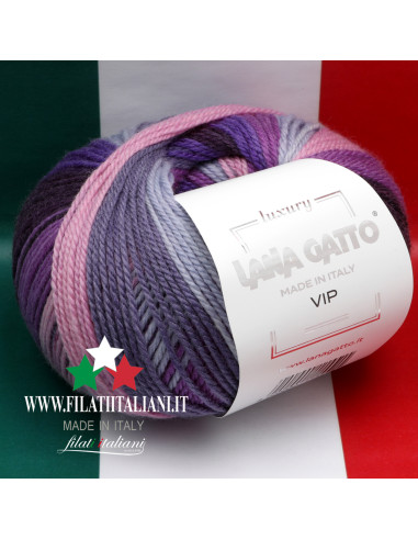 V 30999    VIP CASHMERE MERINO WOOL PRINTED LANA GATTO