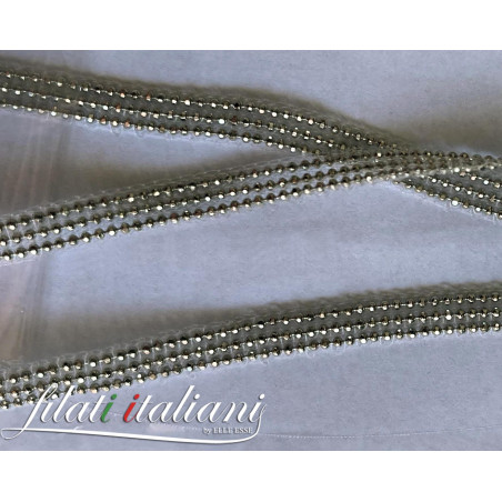 7378/03 SILVER BALL CHAIN KNIT MONILE  a 3 fili   16.90€/m