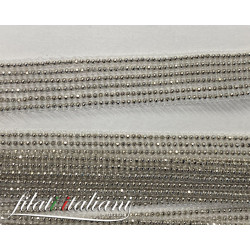 7581/06 ARGENTO MAGLIA di CATENA  a PALLINE a 6 fili  MONILE  23.90€/1m