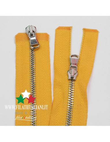 ZIP6205 ZIPPER IN BRUSHED METAL 85 CM 4 mm